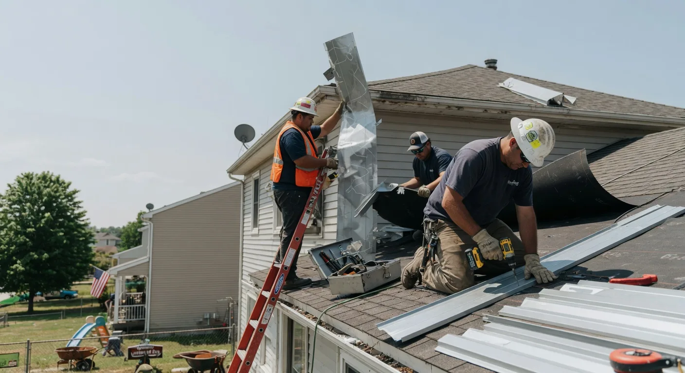 Storm Damage Metal Roof Repair in Masonville, IA
